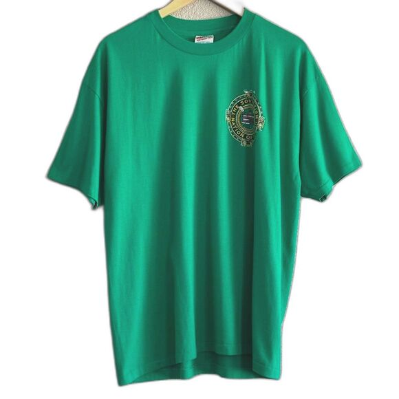 Vintage Sovereign Nation of Hawaii Graphic T Shirt Green Single Stitch Men's XL - Picture 3 of 7